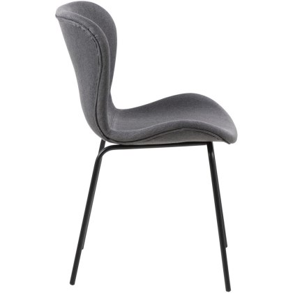 Hunston Batilda Dining Chair Dark Grey Fabric