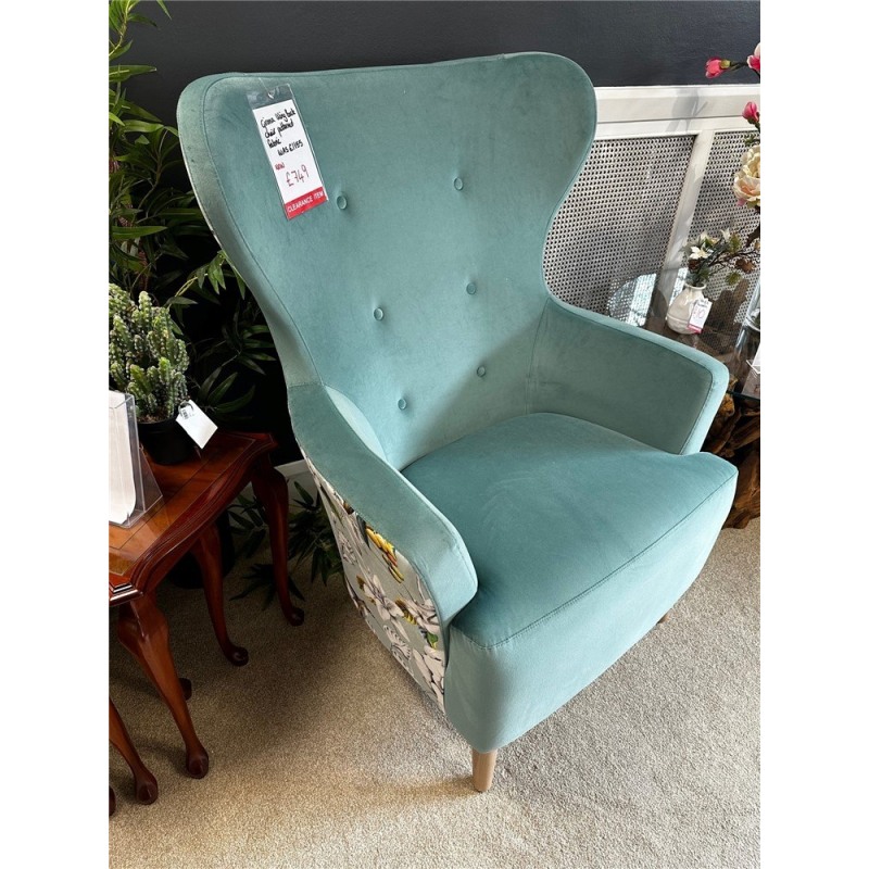 Clearance - Living Girona Wing Patterned Back Chair Clearance - Living Girona Wing Patterned Back Chair