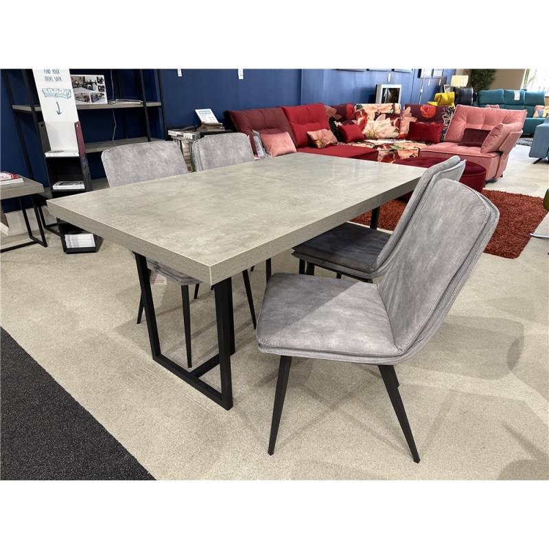 Clearance - Dining Hendrix 160cm Dining Table and 4 Ralph Chairs Clearance - Dining Hendrix 160cm Dining Table and 4 Ralph Chairs