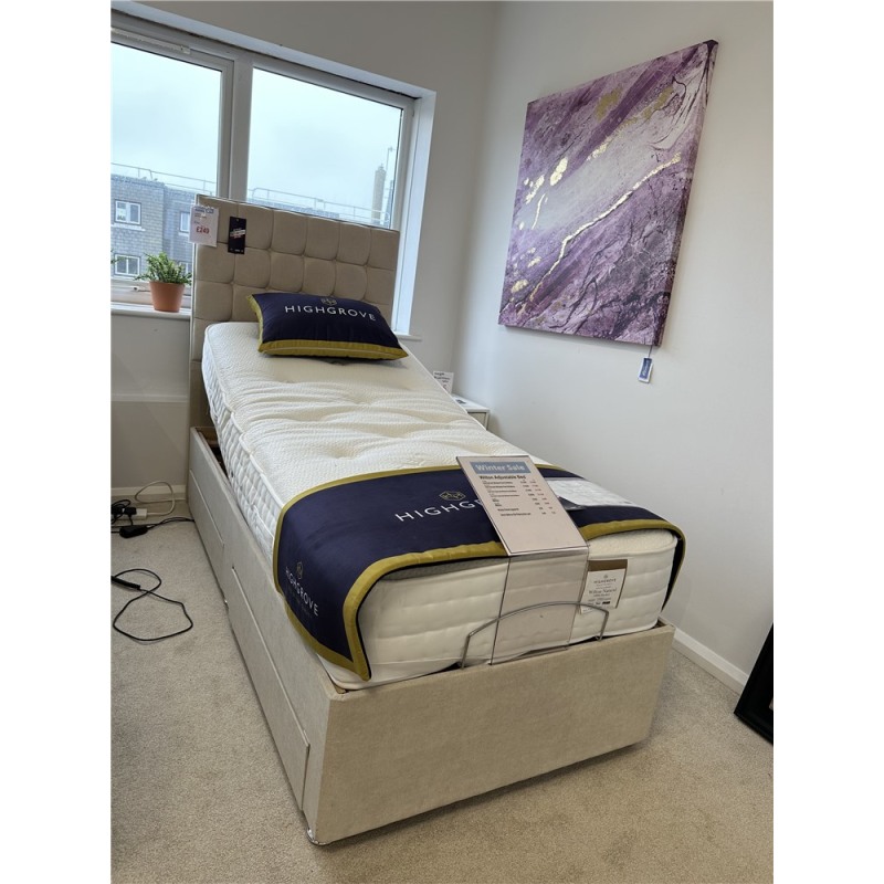 Clearance - Bedroom Highgrove Witton 90cm x 200cm Adjustable Bed with drawers and Compton Headboard Clearance - Bedroom Highgrove Witton 90cm x 200cm Adjustable Bed with drawers and Compton Headboard