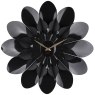 Present Time Home Decor Wall Clock Flower Black