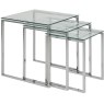 Contemporary Occasional Katrine Nest of Tables Clear Glass