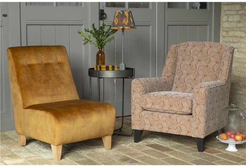 Brown and shop gold accent chair