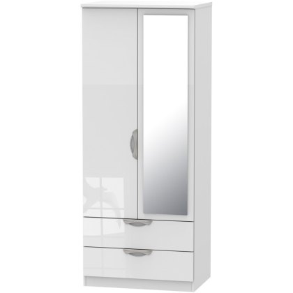 Galahad 2ft 6in 2 Drawer Mirror Robe