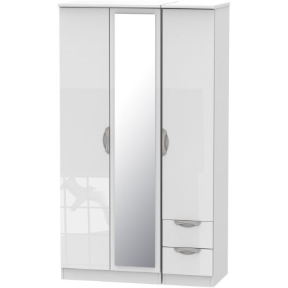 Galahad Tall Triple Mirror + Drawer Robe