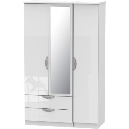 Galahad Triple 2 Drawer Mirror Robe