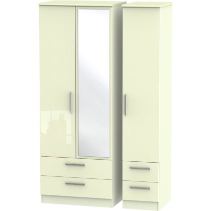 Lancelot Tall Triple 2 Drawer Mirror + Drawer Robe