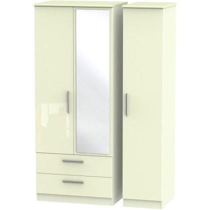 Lancelot Triple 2 Drawer Mirror Robe