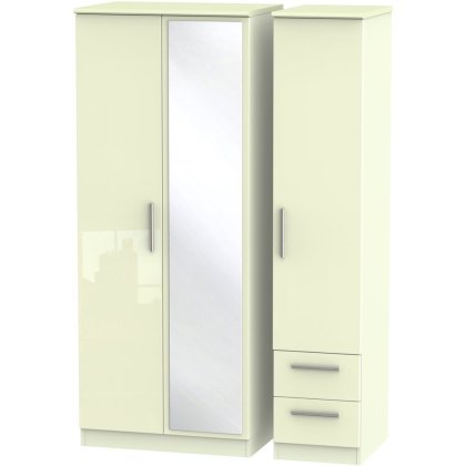 Lancelot Triple Mirror + Drawer Robe