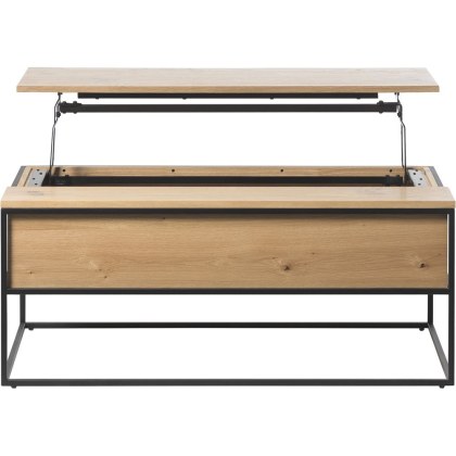 Remi Natural Oak Coffee Table Lift 60x110cm