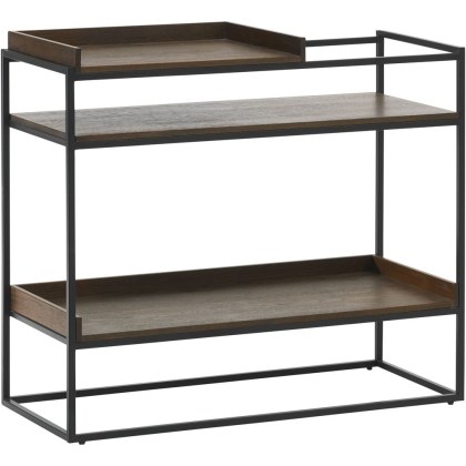 Remi Smoked Oak Bookcase/Low Console