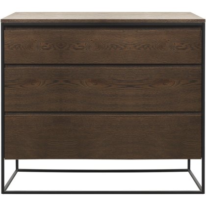 Remi Smoked Oak Chest 3 Drawer Remi Smoked Oak Chest 3 Drawer