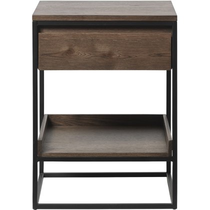 Remi Smoked Oak Lamp Table Remi Smoked Oak Lamp Table