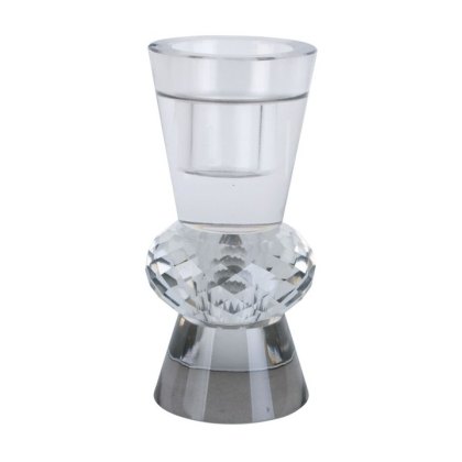 Present Time Home Decor Candle Holder Crystal Art duo cone