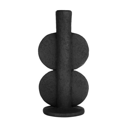 Present Time Home Decor Candle Holder Double Bubble Black