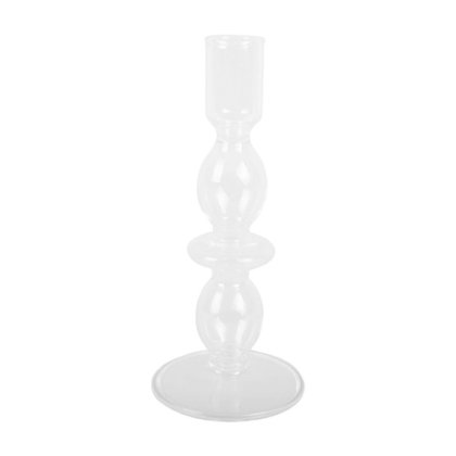 Present Time Home Decor Candle Holder Glass Art Bubbles