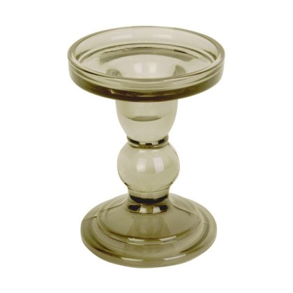 Present Time Home Decor Candle Holder Glass Art Medium Moss