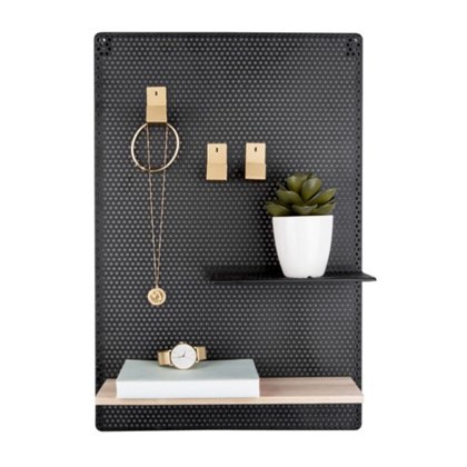 Present Time Home Decor Memo Board Perky Mesh Black