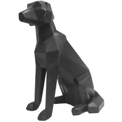 Present Time Home Decor Statue Origami Dog Sitting Back