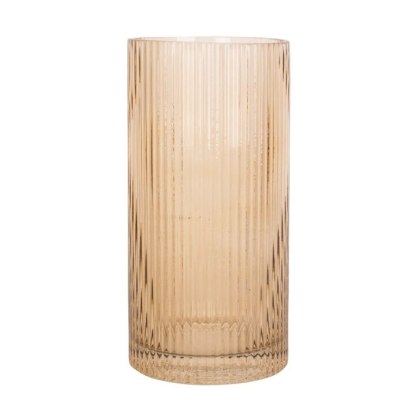 Present Time Home Decor Vase Allure Straight Sand Brown