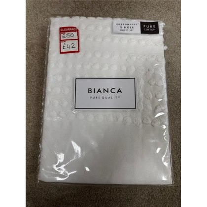 Clearance - Linen Bianca Cotton Soft Malmo Single Duvet Set includes pillowcase