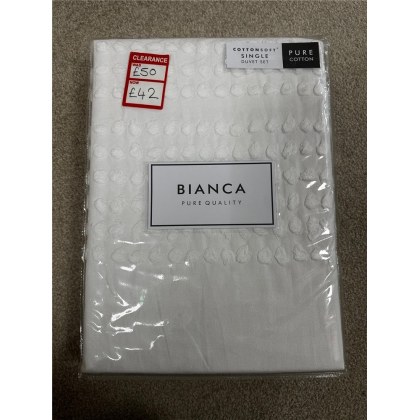 Clearance - Linen Bianca Cotton Soft Malmo Single Duvet Set includes pillowcase