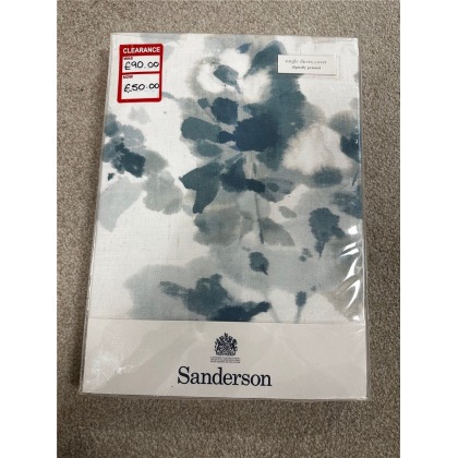 Clearance - Linen Sanderson Delphiniums Duvet Cover - Single