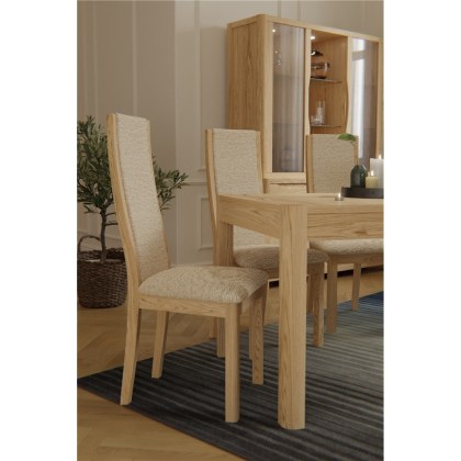 Malmo High Back Chair Beige Fabric