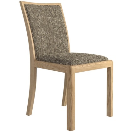 Malmo Upholstered Back Chair Grey Fabric