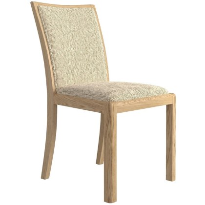 Malmo Upholstered Back Chair Natural Fabric