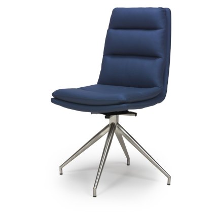 Biloxi Nobo Swivel Chair Brushed Steel (K/D) Brushed Steel Legs