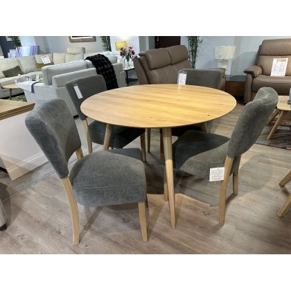 Clearance - Garda 1.1m Round Table and 4x Nico Chairs Clearance - Garda 1.1m Round Table and 4x Nico Chairs