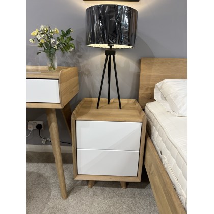 Clearance - Lugano 2 Drawer Bedside Clearance - Lugano 2 Drawer Bedside