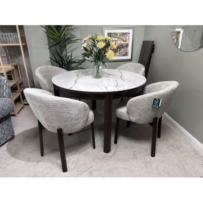 Clearance - Sligo Round Dining Table and 4 Darlene Chairs