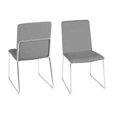 Contemporary Dining Kitos Dining Chair Grey PU Contemporary Dining Kitos Dining Chair Grey PU