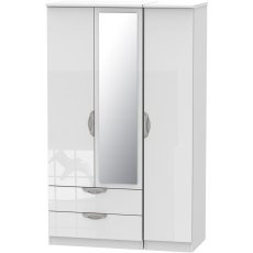 Galahad Triple 2 Drawer Mirror Robe