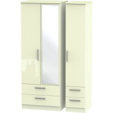 Lancelot Tall Triple 2 Drawer Mirror + Drawer Robe