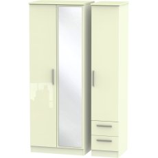 Lancelot Tall Triple Mirror + Drawer Robe