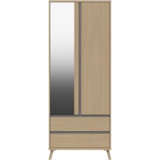 Trotton 2 Door Combi Robe with Mirror