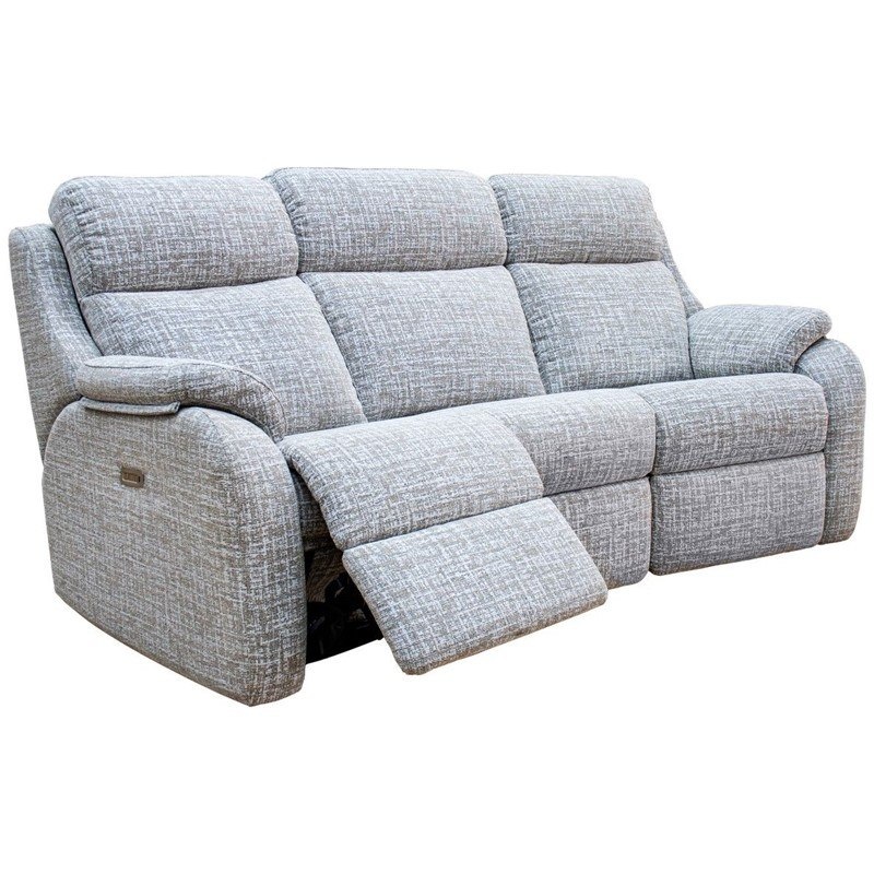 Kingsbury (Fabric) 3 Seater Elec Rec DBL Curved Sofa with USB Kingsbury (Fabric) 3 Seater Elec Rec DBL Curved Sofa with USB