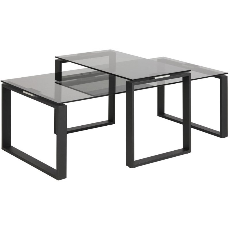 Contemporary Occasional Katrine Coffee Table Set Smoke Contemporary Occasional Katrine Coffee Table Set Smoke