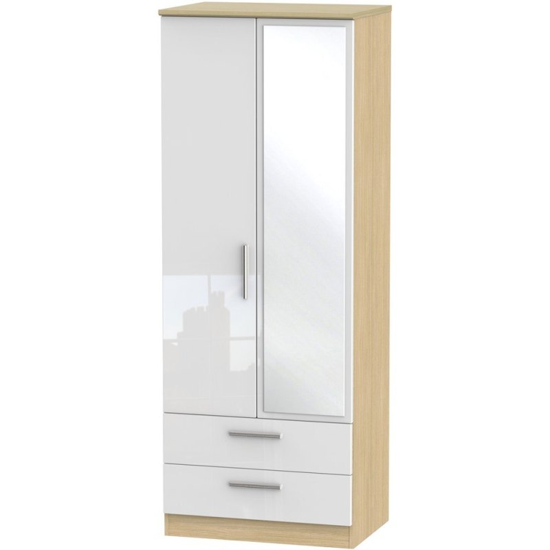 Lancelot Tall 2ft 6in 2 Drawer Mirror Robe Lancelot Tall 2ft 6in 2 Drawer Mirror Robe