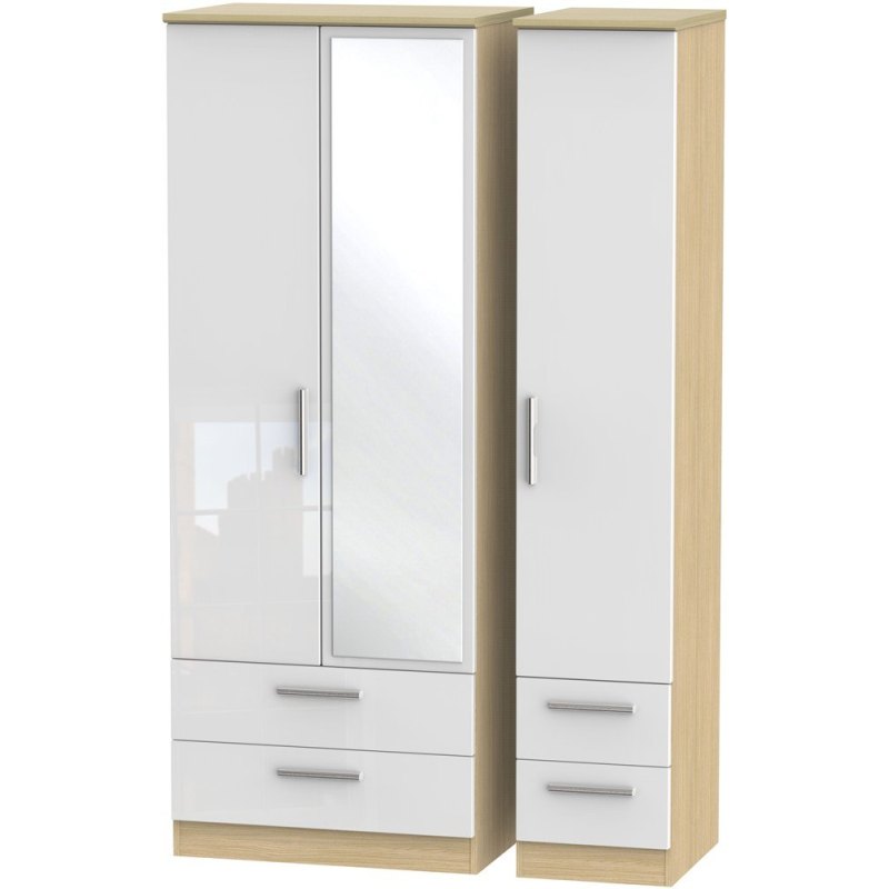 Lancelot Tall Triple 2 Drawer Mirror + Drawer Robe Lancelot Tall Triple 2 Drawer Mirror + Drawer Robe