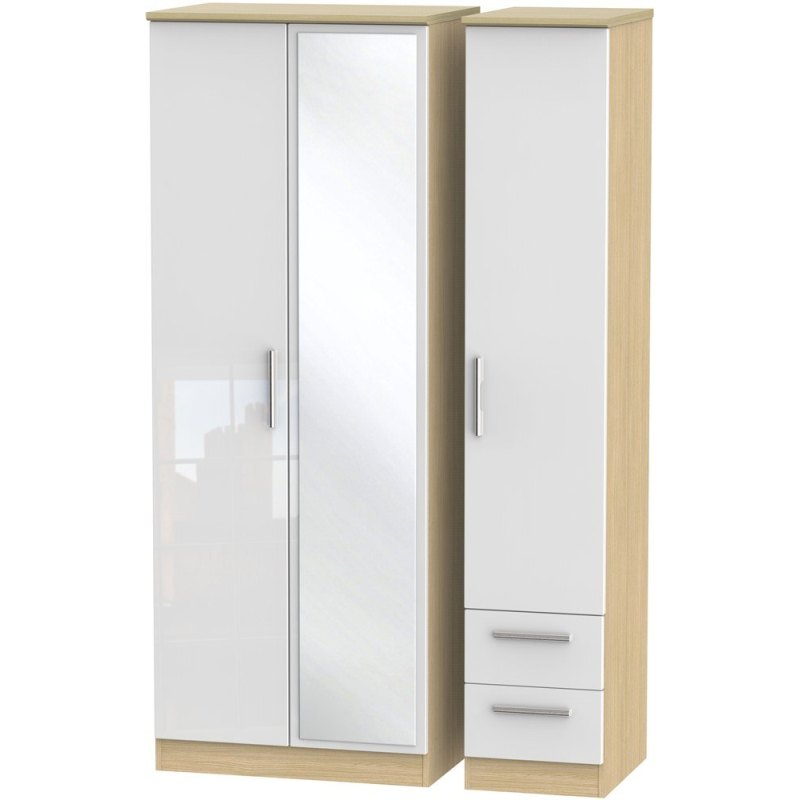 Lancelot Tall Triple Mirror + Drawer Robe Lancelot Tall Triple Mirror + Drawer Robe