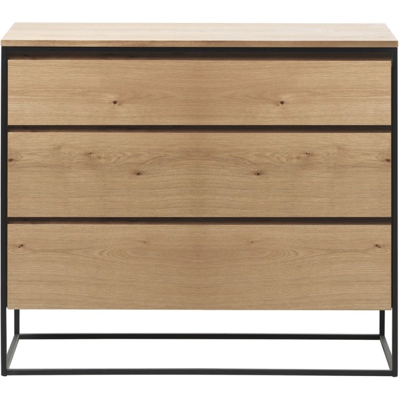 Remi Natural Oak Chest 3 Drawer Remi Natural Oak Chest 3 Drawer