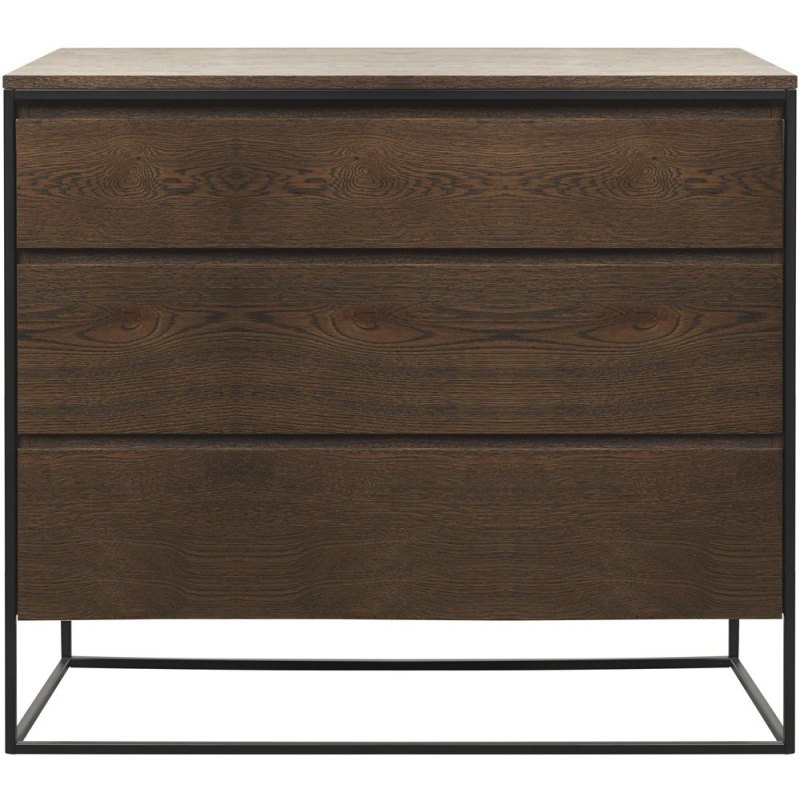 Remi Smoked Oak Chest 3 Drawer Remi Smoked Oak Chest 3 Drawer