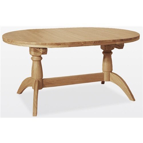 Windsor Dining - Oak Double Pedestal Extending Table with 2 Leaves Windsor Dining - Oak Double Pedestal Extending Table with 2 Leaves