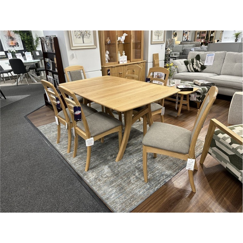 Clearance - Dining Albury Solid Oak Table with 6 Chairs Clearance - Dining Albury Solid Oak Table with 6 Chairs