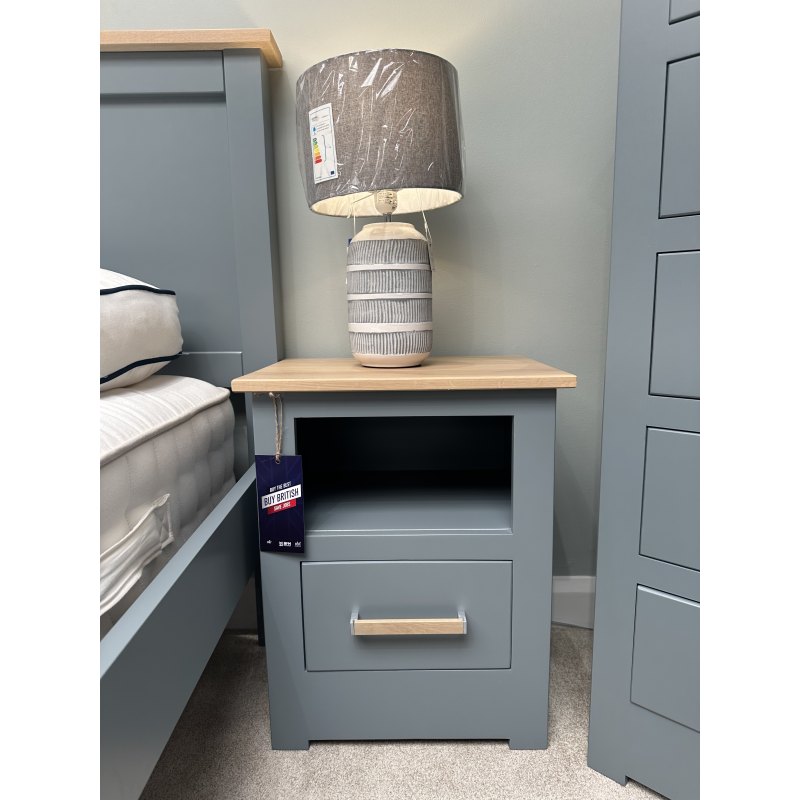 Clearance - Modo Small 1 Drawer Open Shelf Bedside Clearance - Modo Small 1 Drawer Open Shelf Bedside