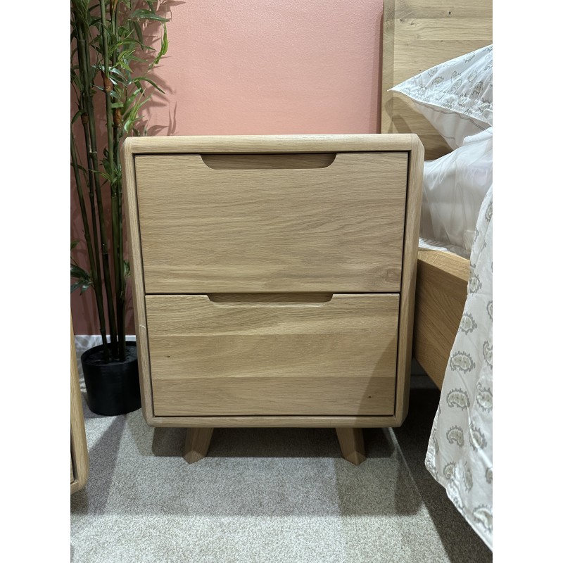 Clearance - Garda 2 Drawer Bedside Chest Clearance - Garda 2 Drawer Bedside Chest